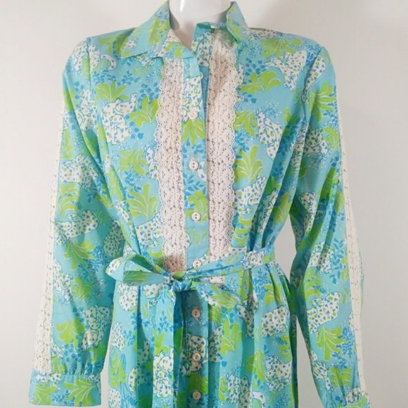Lilly Pulitzer Dresses & Skirts - Rare Vintage Lilly Pulitzer Belted Shirt Dress